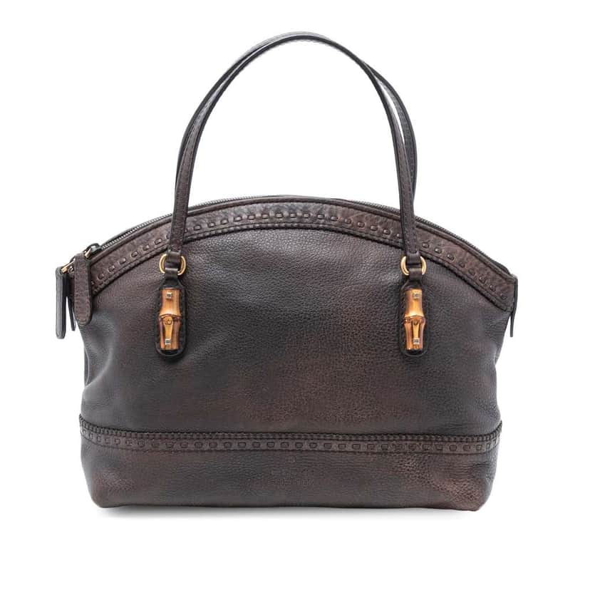 Gucci Leather Laidback Crafty Handbag Brown Leather Good condition - Front View