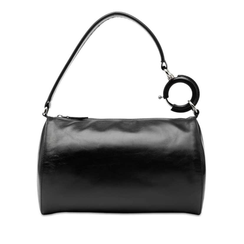 Burberry Leather Rhombi Shoulder Bag Black Leather Very good condition - Front View