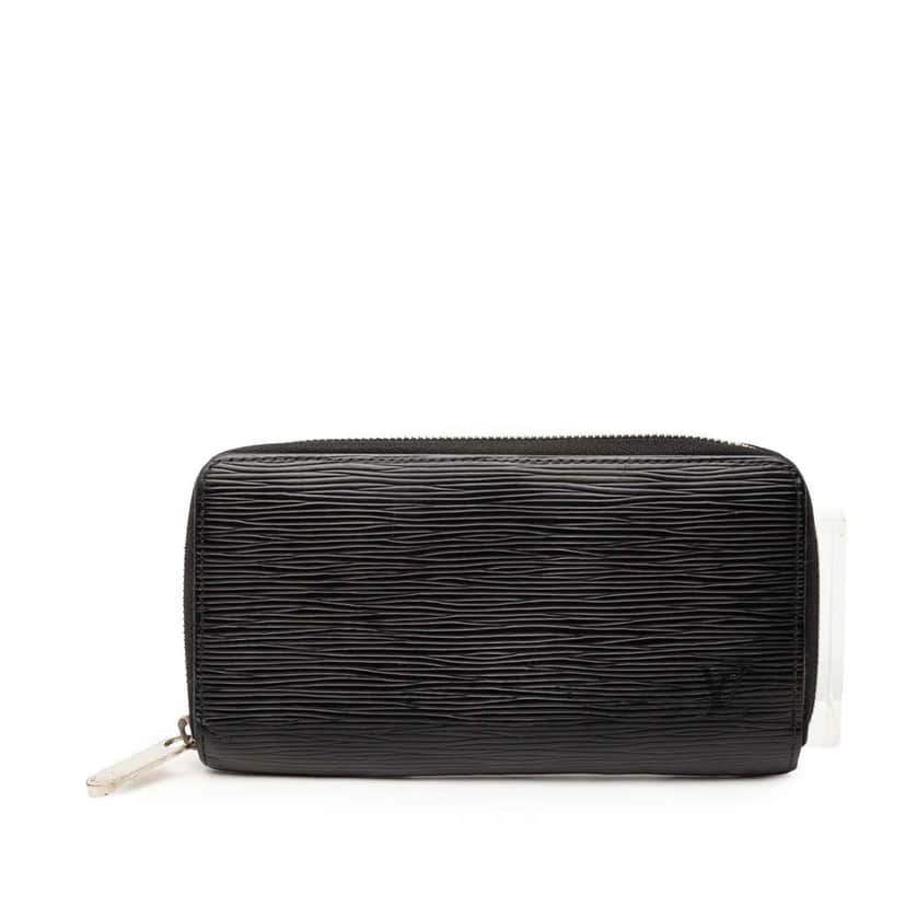 Louis Vuitton Epi Zippy Long Wallet Black Leather Good condition - Front View
