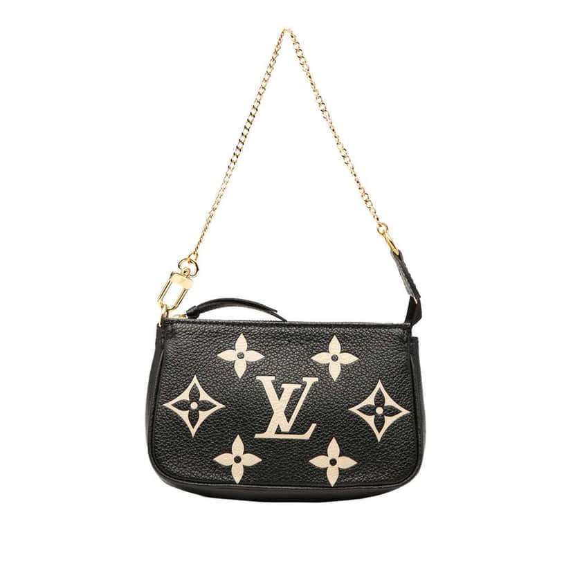 Louis Vuitton Bicolor Monogram Empreinte Mini Pochette Accessoires Black Leather Good condition - Front View