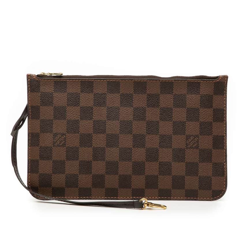 Louis Vuitton Damier Ebene Neverfull MM Pouch Brown Good condition - Front View