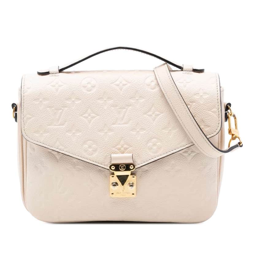 Louis Vuitton Monogram Empreinte Pochette Metis Brown Leather Good condition - Front View