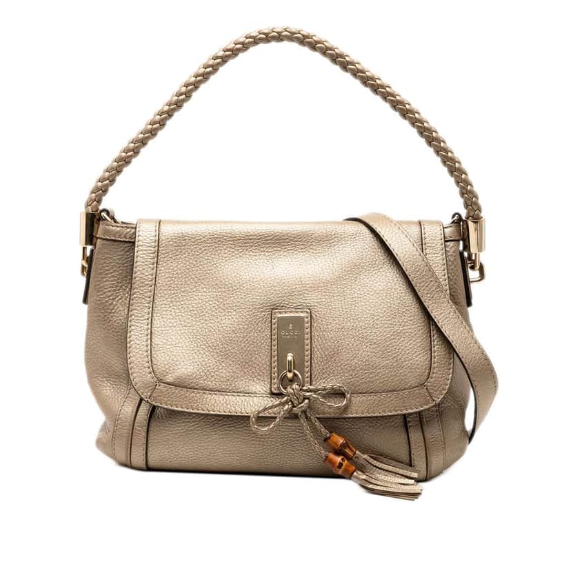 Gucci Leather Bella Satchel Gold Leather Very good condition - Front View