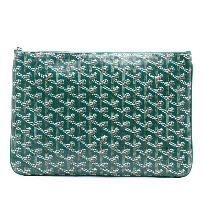 Goyard Goyardine Senat MM Green Canvas Good condition - Front View