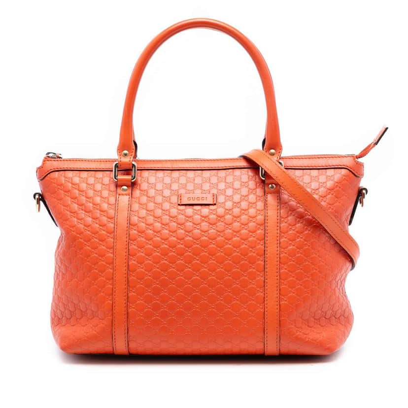 Gucci Small Microguccissima Joy Satchel Orange Leather Very good condition - Front View