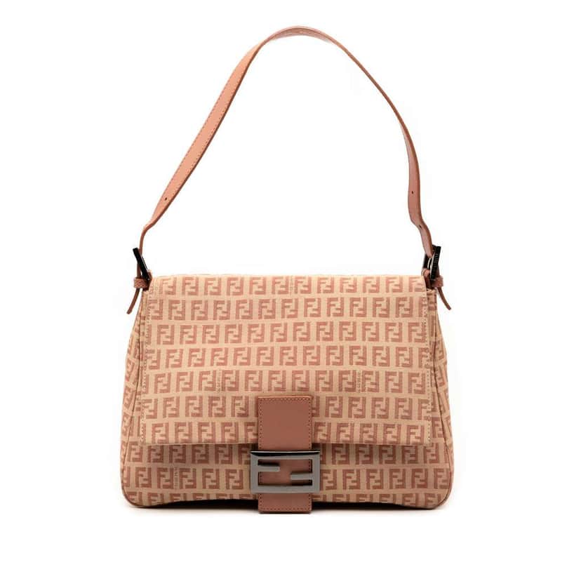 Fendi Zucchino Canvas Mamma Forever Brown Canvas Good condition - Front View