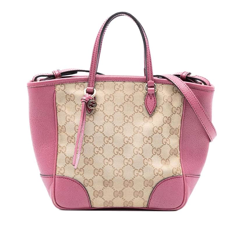 Gucci Small GG Canvas Bree Satchel Brown Canvas Very good condition - Front View