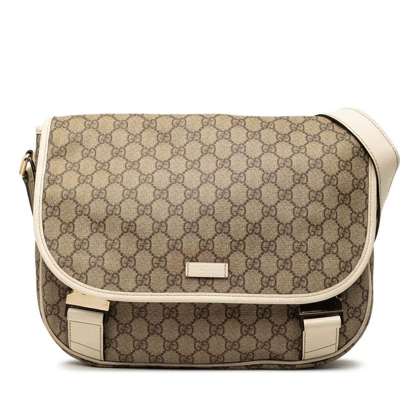 Gucci GG Supreme Crossbody Brown Canvas Very good condition - Front View