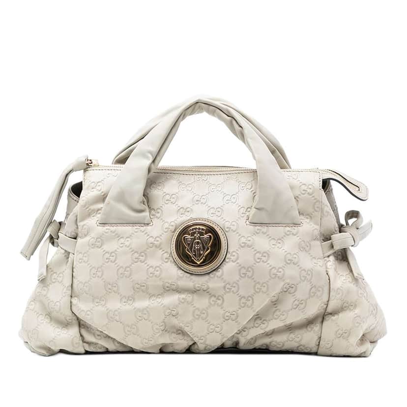 Gucci Guccissima Hysteria Handbag White Leather Very good condition - Front View