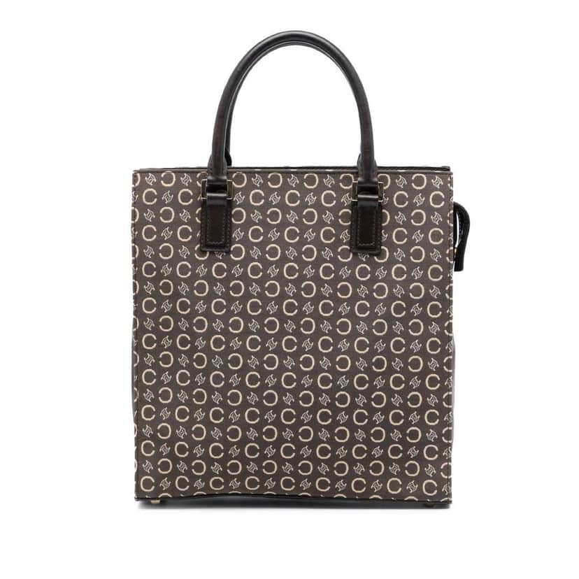 Celine C Macadam Canvas Tote Brown Canvas Very good condition - Front View