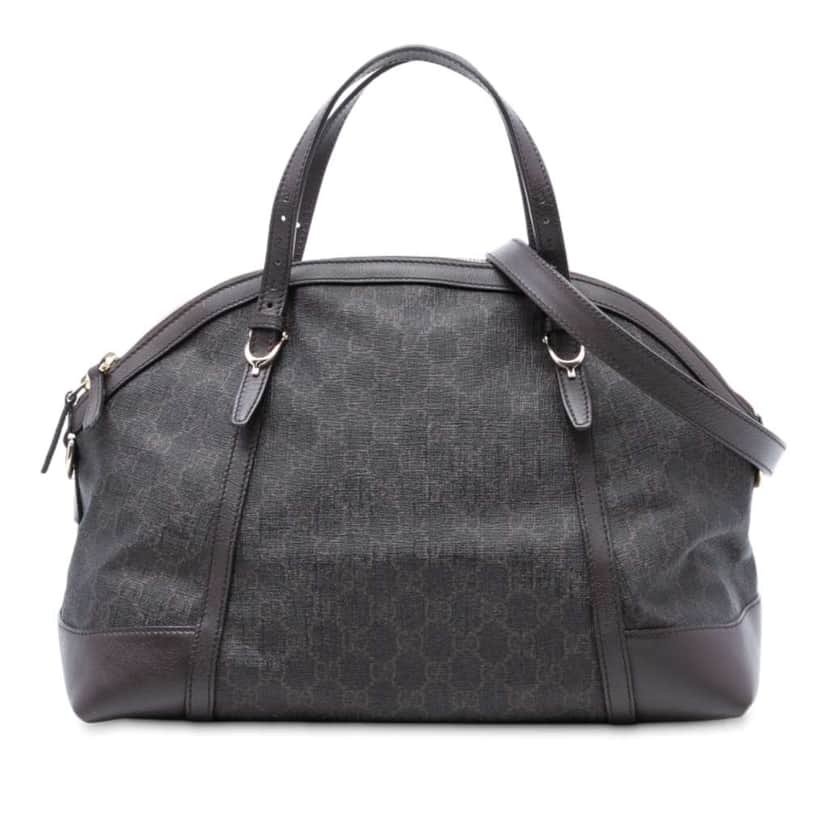 Gucci Large GG Supreme Nice Dome Satchel Brown Canvas Very good condition - Front View