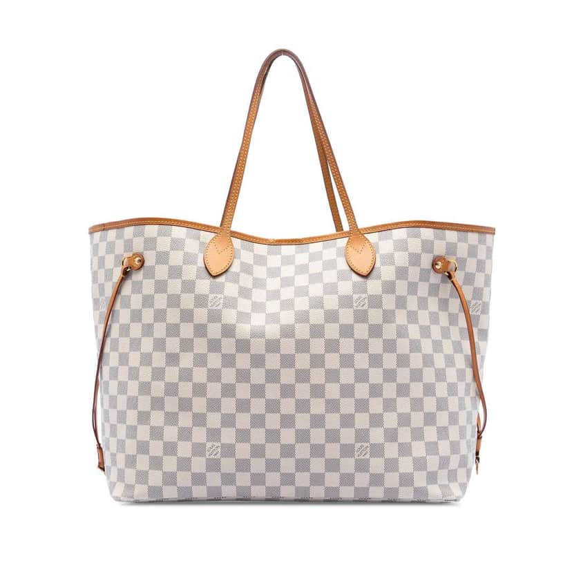 Louis Vuitton Damier Azur Neverfull GM White Good condition - Front View
