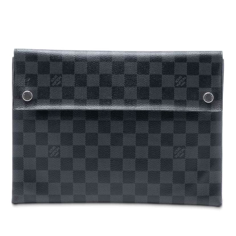 Louis Vuitton Damier Graphite Alpha Pochette GM Black Very good condition - Front View