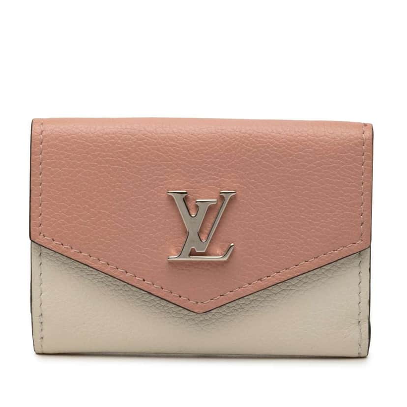 Louis Vuitton Leather Lockmini Wallet White Leather Very good condition - Front View