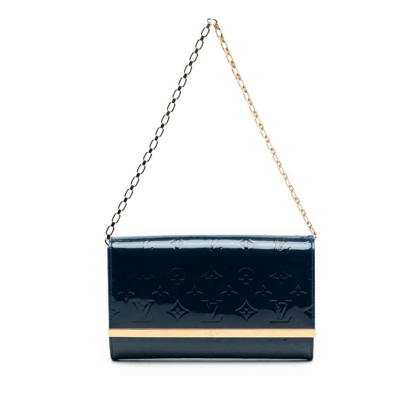 Louis Vuitton Monogram Vernis Ana Blue Leather Good condition - Front View