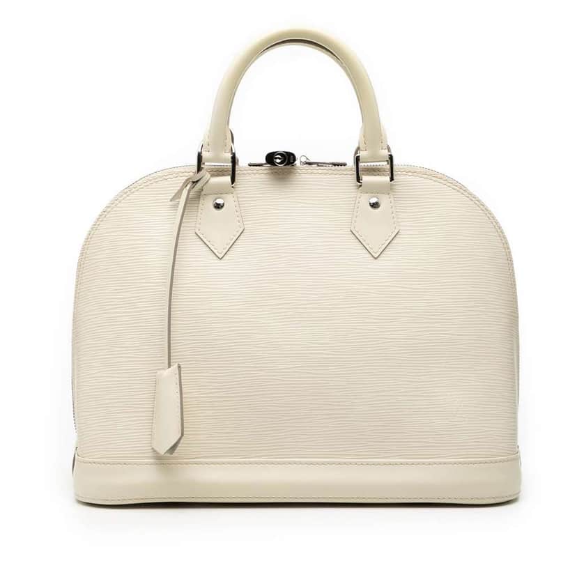Louis Vuitton Epi Alma MM White Leather Good condition - Front View