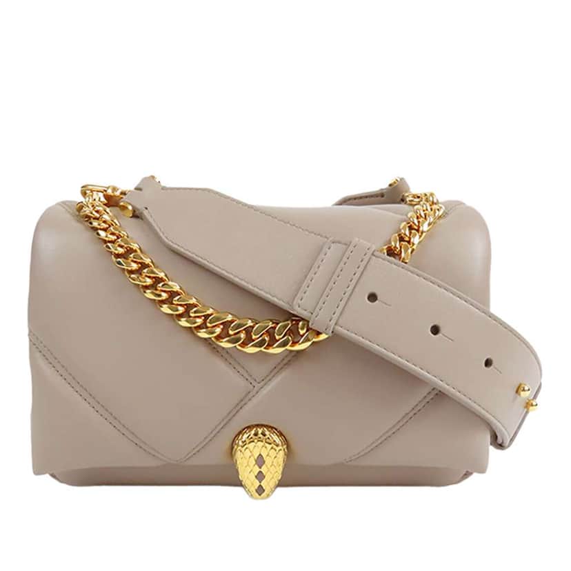 Bvlgari Small Leather Maxi Serpenti Cabochon Satchel Grey Leather Good condition - Front View