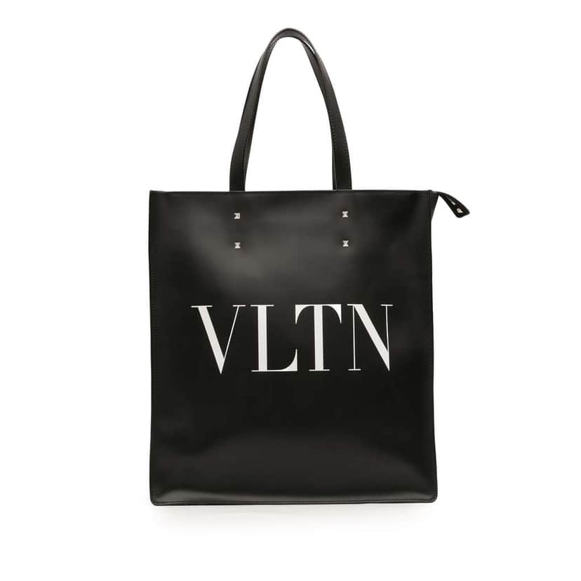 Valentino Leather Rockstud VLTN Tote Black Leather Good condition - Front View