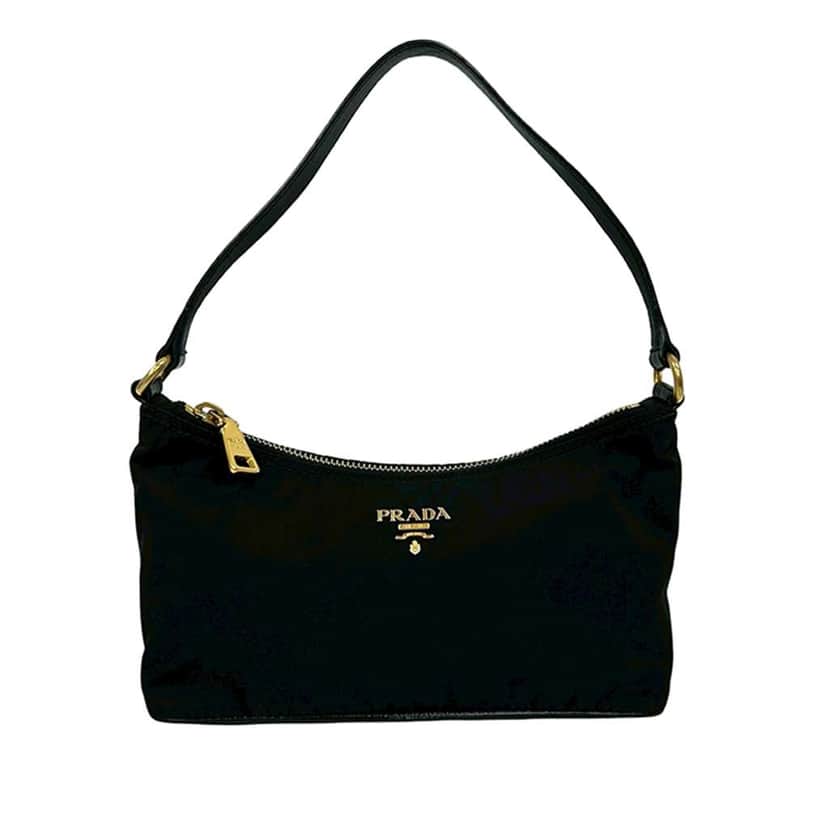Prada Tessuto Handbag Black Canvas Good condition - Front View