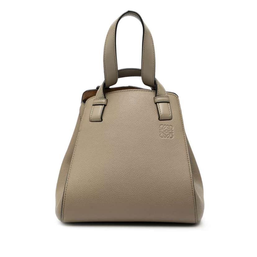Loewe Leather Hammock Nugget Bag Brown Leather Good condition - Front View