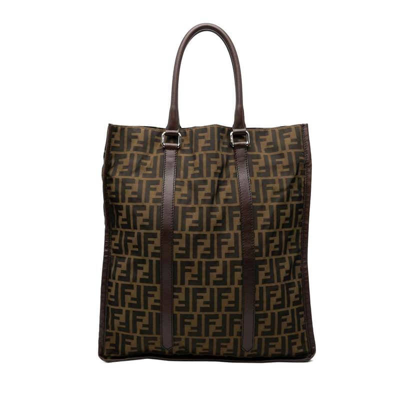 Fendi Zucca Canvas Vertical Tote Brown Canvas Very good condition - Front View