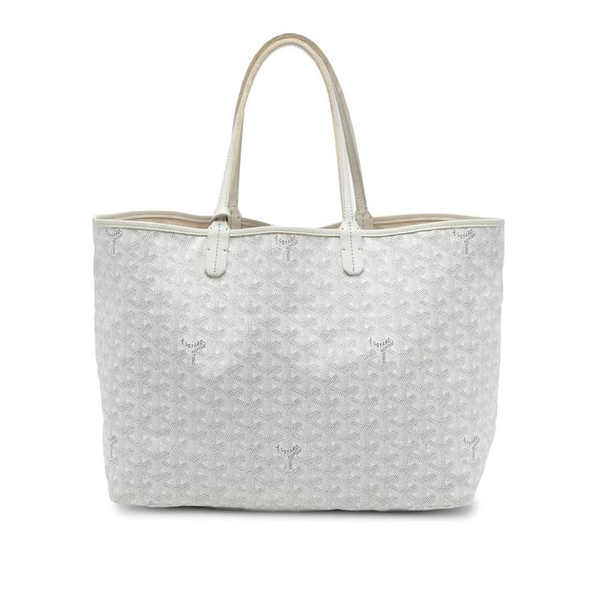 Goyard Goyardine Saint Louis PM White Canvas Very good condition - Front View