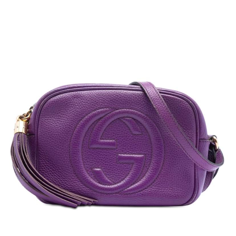 Gucci Leather Soho Disco Crossbody Purple Leather Very good condition - Front View