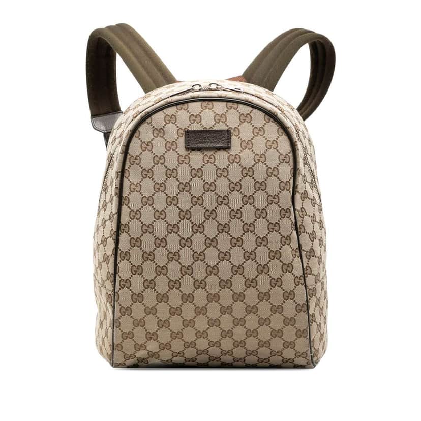 Gucci GG Canvas Backpack Brown Canvas Fair condition - Front View
