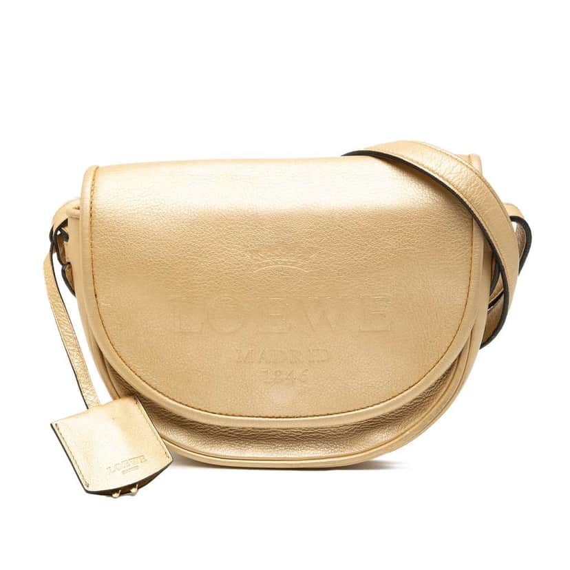 Loewe Leather Heritage Crossbody Gold Leather Very good condition - Front View
