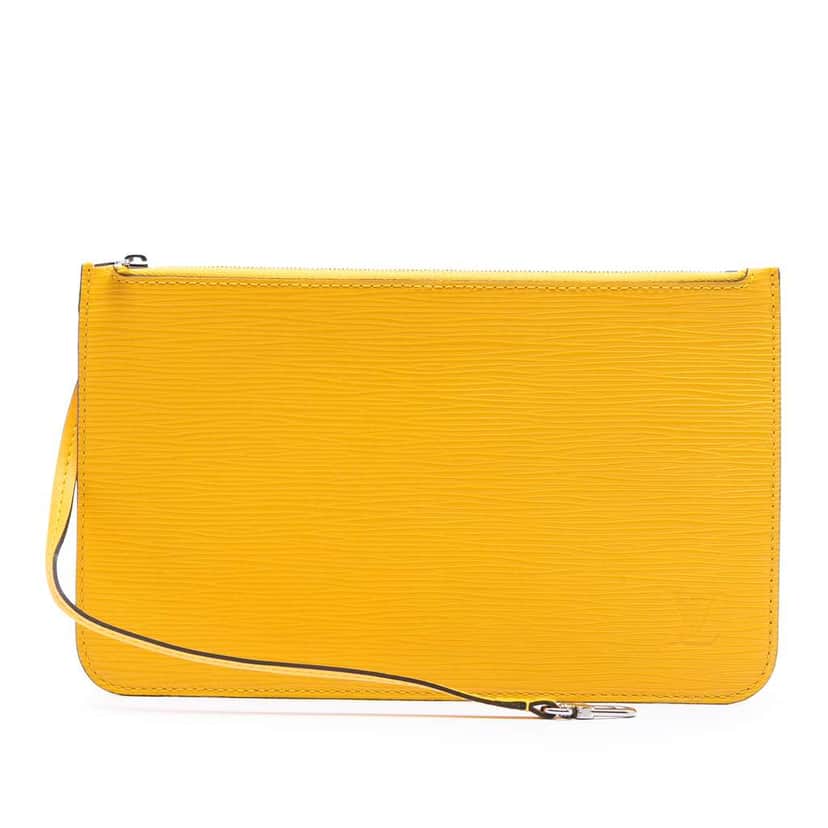 Louis Vuitton Epi Neverfull Pouch Yellow Leather Very good condition - Front View