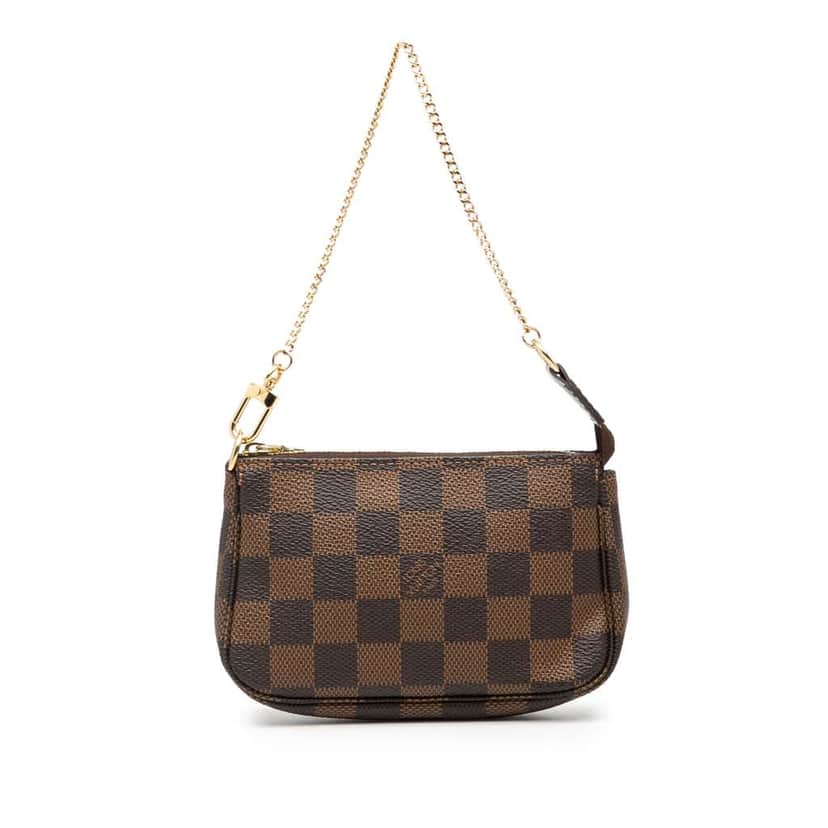 Louis Vuitton Damier Ebene Mini Pochette Accessoires Brown Very good condition - Front View