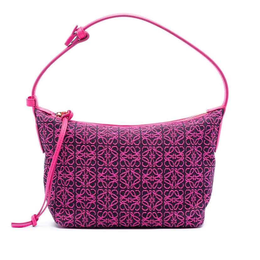 Loewe Small Anagram Canvas Cubi Bag Pink Canvas Very good condition - Front View