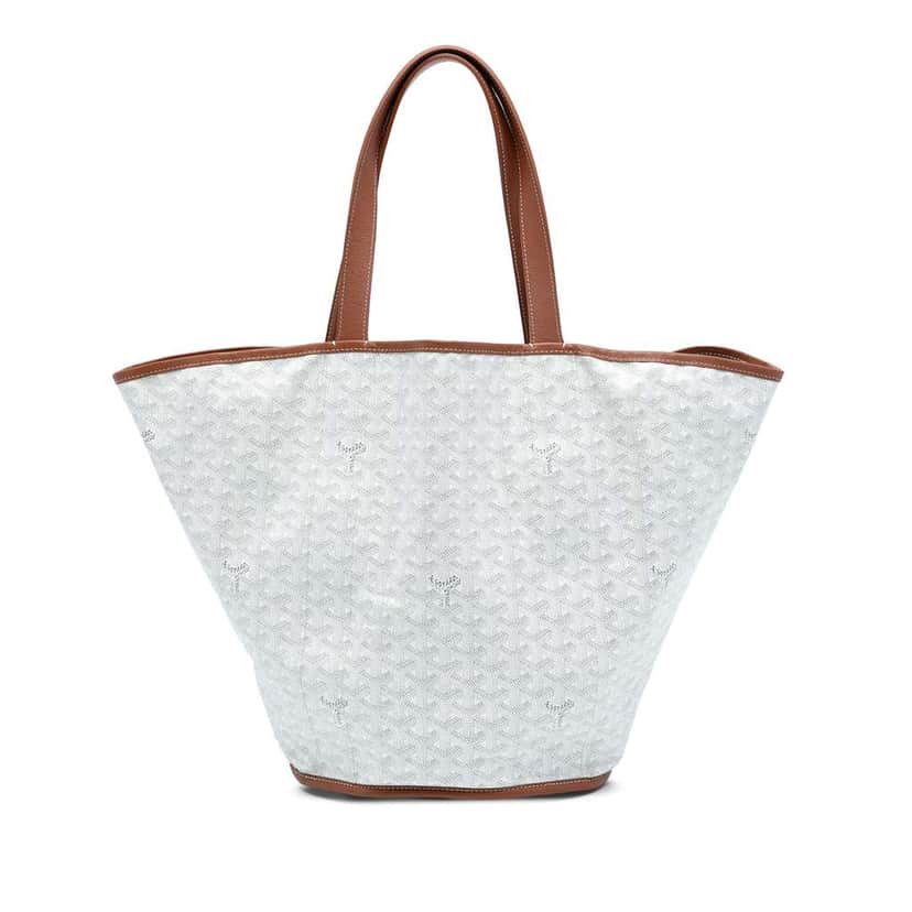Goyard Goyardine Reversible Belharra Tote White Canvas Good condition - Front View