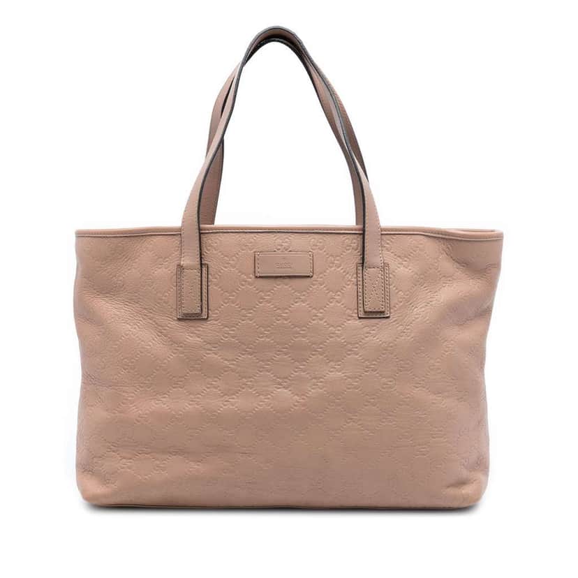 Gucci Medium Guccissima Tote Brown Leather Very good condition - Front View