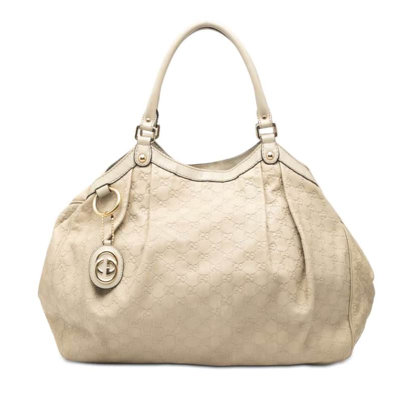 Gucci Large Guccissima Sukey Tote Brown Leather Good condition - Front View