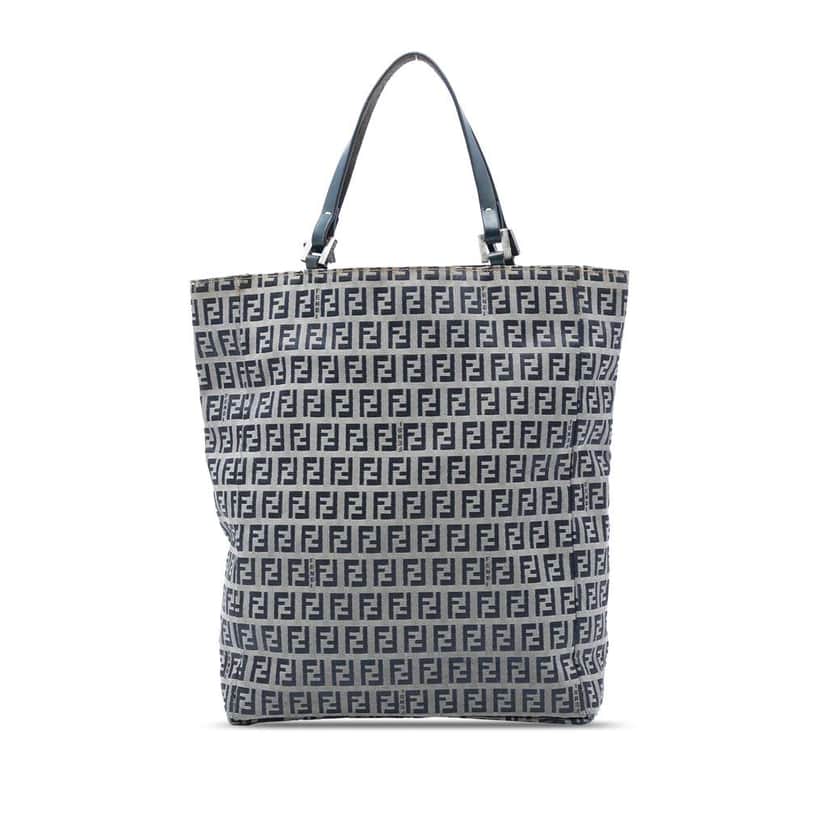 Fendi Zucchino Canvas Tote Grey Canvas Very good condition - Front View
