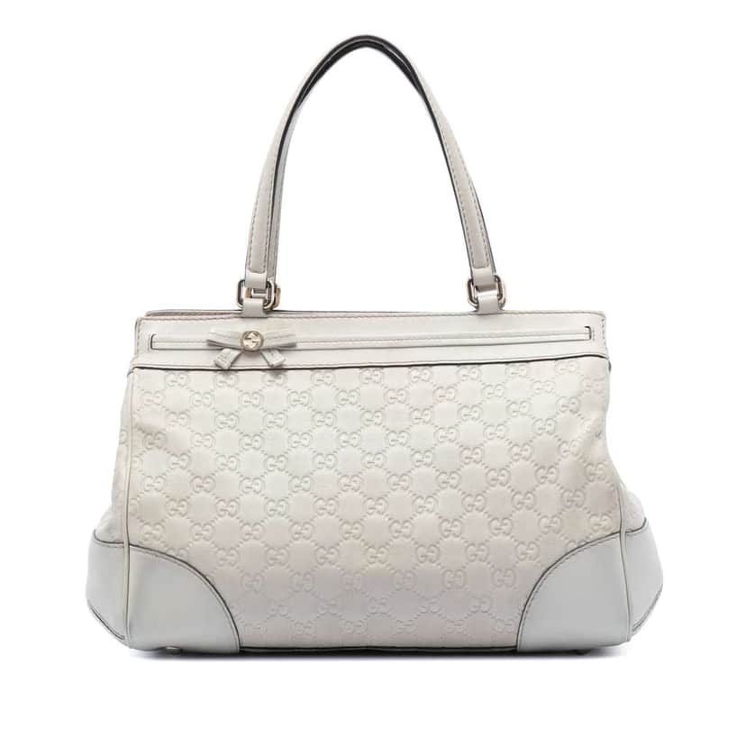 Gucci Guccissima Mayfair Tote White Leather Very good condition - Front View