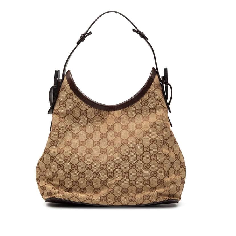 Gucci GG Canvas Shoulder Bag Brown Canvas Very good condition - Front View
