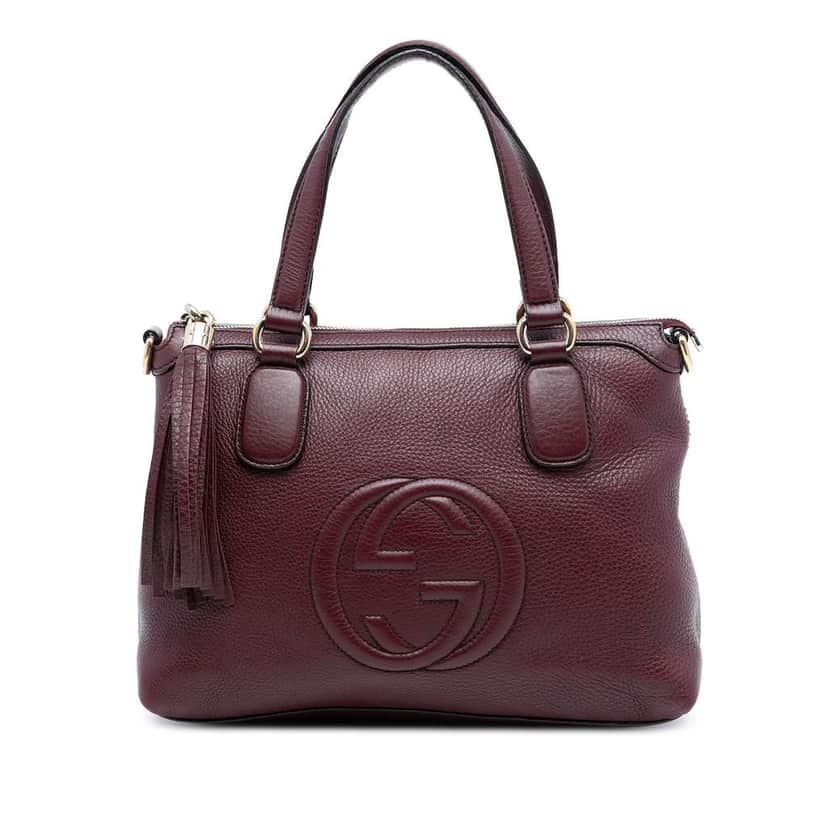 Gucci Small Leather Soho Working Satchel Red Leather Very good condition - Front View