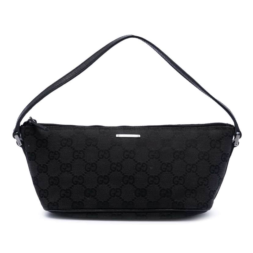 Gucci GG Canvas Boat Black Canvas Good condition - Front View