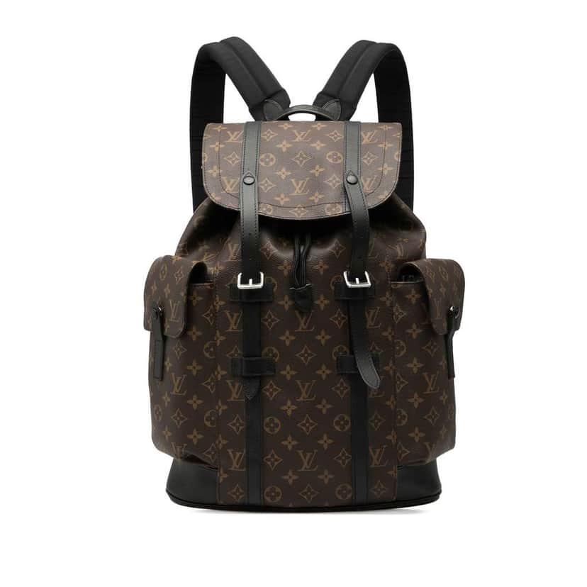 Louis Vuitton Monogram Macassar Christopher Backpack MM Brown Good condition - Front View