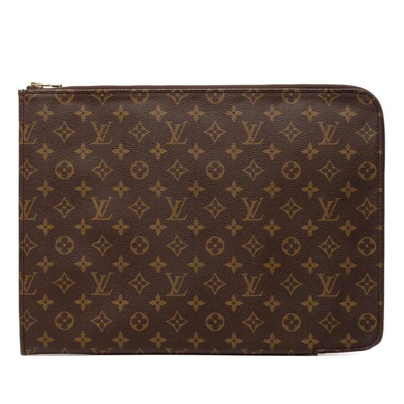 Louis Vuitton Monogram Poche Documents Portfolio Brown Good condition - Front View