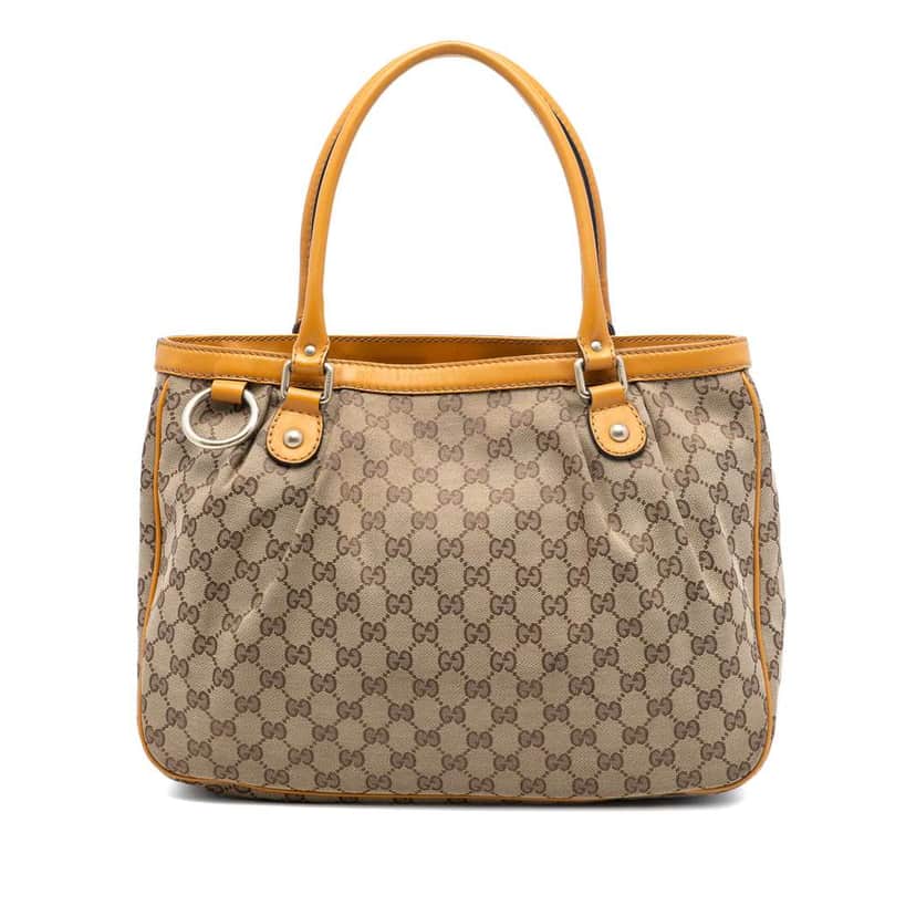 Gucci GG Canvas Sukey Tote Brown Canvas Good condition - Front View