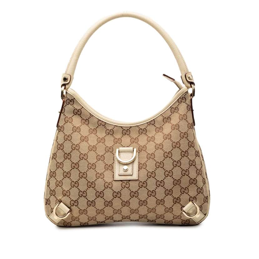 Gucci GG Canvas Abbey D Ring Shoulder Bag Brown Canvas Good condition - Front View