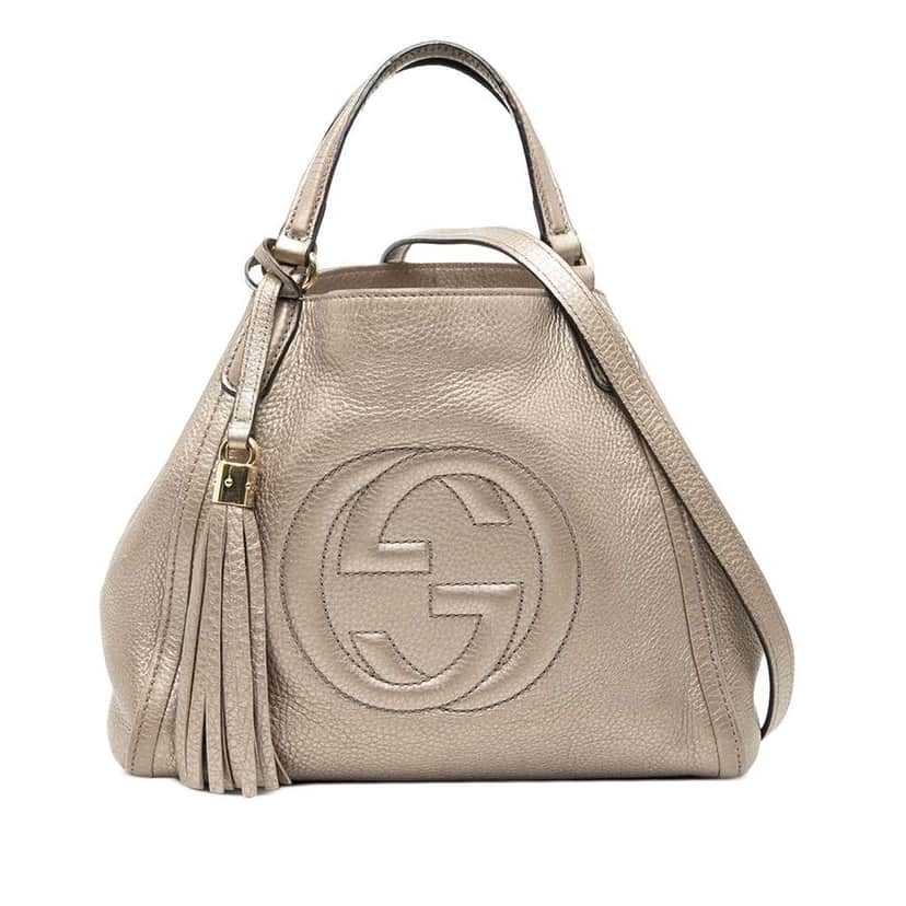 Gucci Small Leather Soho Satchel Gold Leather Good condition - Front View