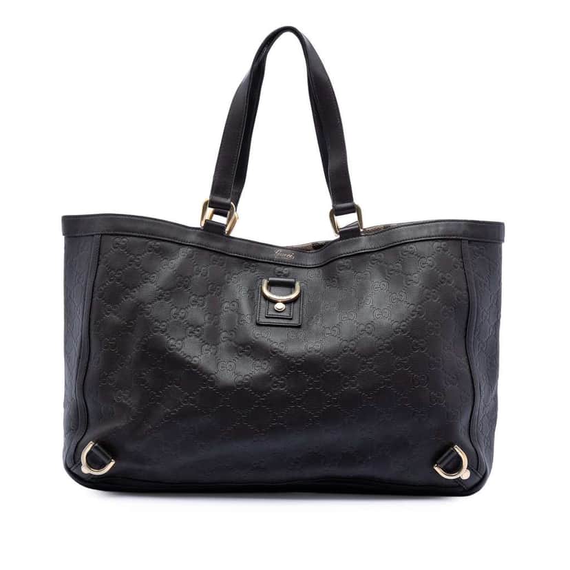 Gucci Guccissima Abbey D Ring Tote Brown Leather Good condition - Front View