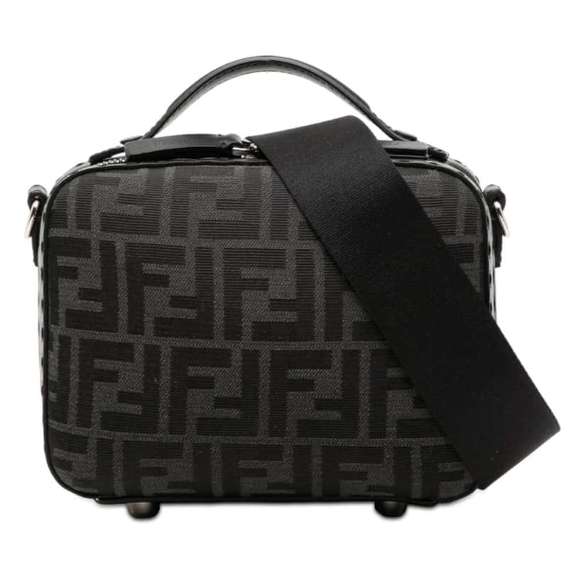 Fendi Mini Zucca Canvas Suitcase Bag Black Canvas Very good condition - Front View