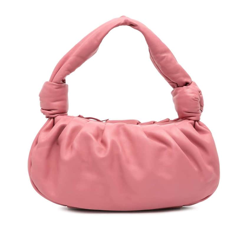 Miu Miu Nappa Knot Top Handle Bag Pink Leather Good condition - Front View