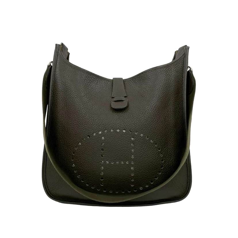 Hermès Clemence Evelyne II 33 Brown Leather Very good condition - Front View