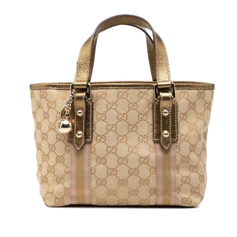Gucci GG Canvas Jolicoeur Handbag Brown Canvas Very good condition - Front View